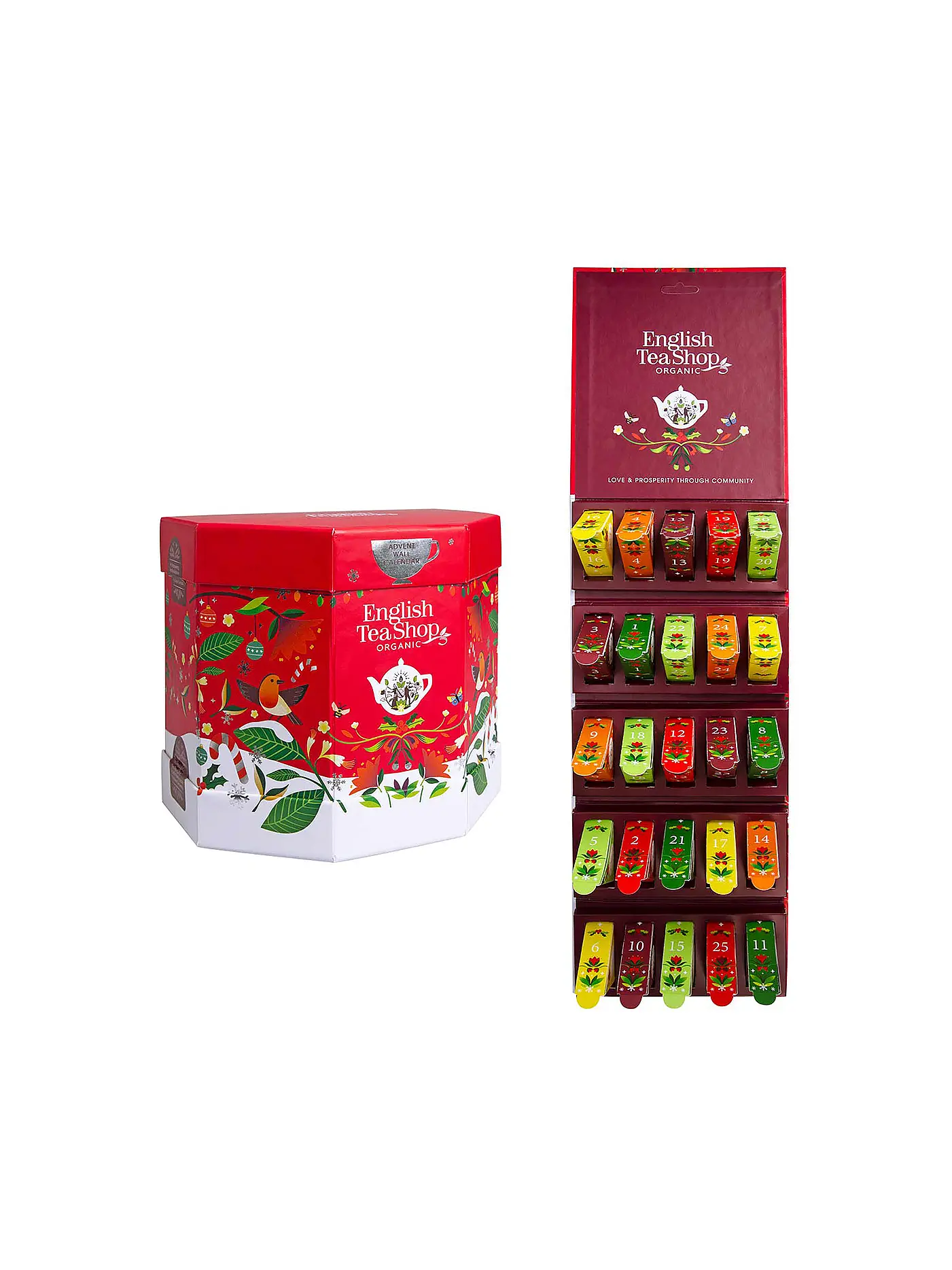ENGLISH TEA SHOP | Tee Adventskalender "Santa's Secret", BIO, 25 Pyramidenbeutel | 